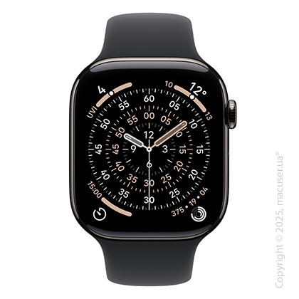 Apple Watch Series 11 GPS + Cellular 42mm Slate Titanium Case with Black Sport Band - M/L