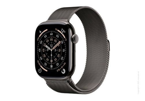 Apple Watch Series 11 GPS + Cellular 42mm Slate Titanium Case with Slate Milanese Loop