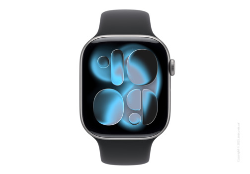 Apple Watch Series 11 GPS + Cellular 46mm Space Grey Aluminium Case with Black Sport Band - M/L