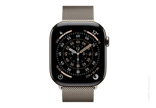 Apple Watch Series 11 GPS + Cellular 46mm Natural Titanium Case with Natural Milanese Loop - S/M