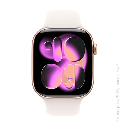 Apple Watch Series 11 GPS 42mm Rose Gold Aluminium Case with Light Blush Sport Band - S/M