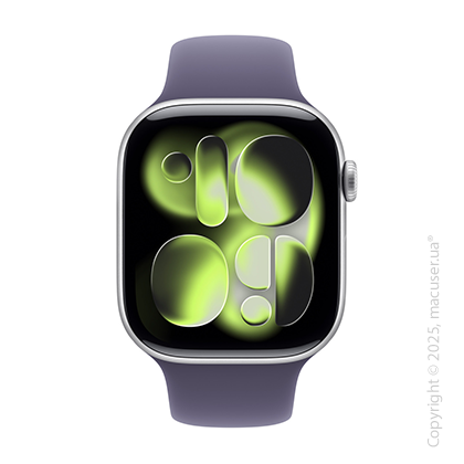 Apple Watch Series 11 GPS 42mm Silver Aluminium Case with Purple Fog Sport Band - M/L