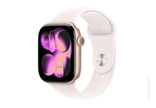 Apple Watch Series 11 GPS 46mm Rose Gold Aluminium Case with Light Blush Sport Band - S/M