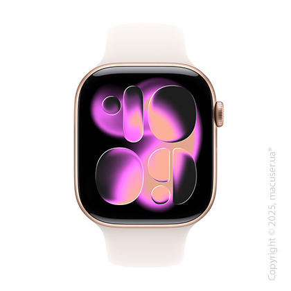 Apple Watch Series 11 GPS 46mm Rose Gold Aluminium Case with Light Blush Sport Band - S/M