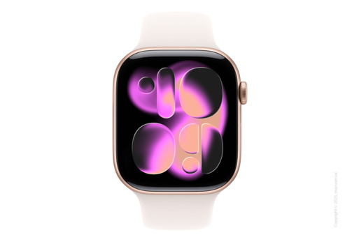 Apple Watch Series 11 GPS 46mm Rose Gold Aluminium Case with Light Blush Sport Band - M/L