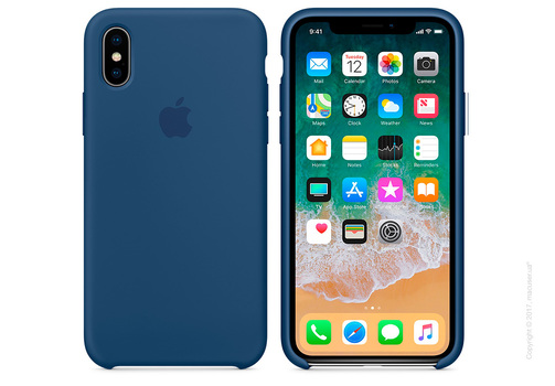 Чехол iPhone X Silicone Case - Blue Cobalt Copy