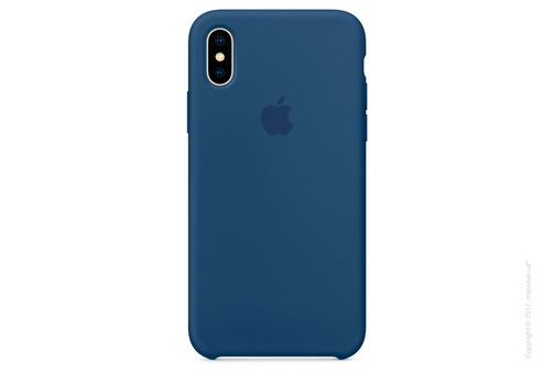 Чехол iPhone X Silicone Case - Blue Cobalt Copy