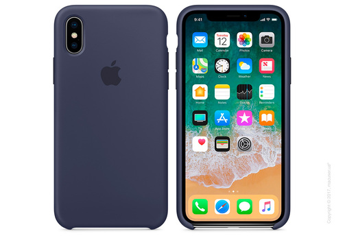 Чехол iPhone X Silicone Case - Midnight Blue Copy