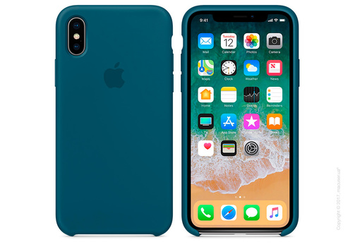 Чехол iPhone X Silicone Case - Cosmos Blue