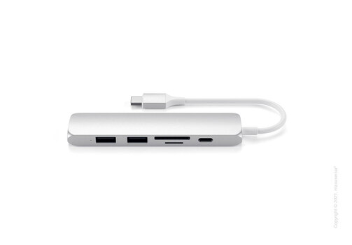 Адаптер Satechi Aluminum Type-C Slim Multi-Port Adapter 4K V2 Silver
