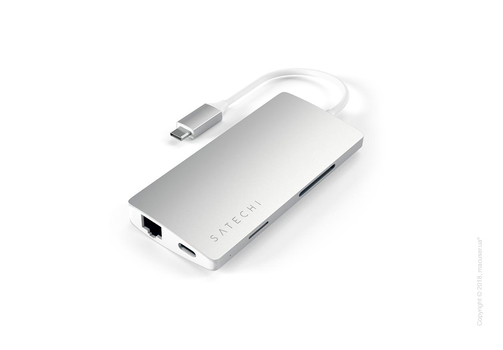 Адаптер Satechi Type-C Multi-Port Adapter 4K With Ethernet V2 Silver