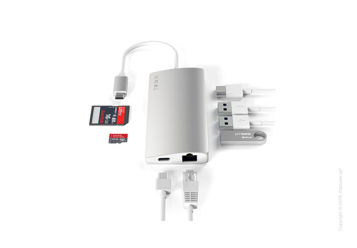 Адаптер Satechi Type-C Multi-Port Adapter 4K With Ethernet V2 Silver