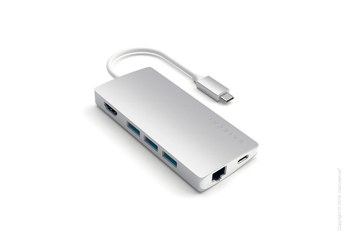 Адаптер Satechi Type-C Multi-Port Adapter 4K With Ethernet V2 Silver