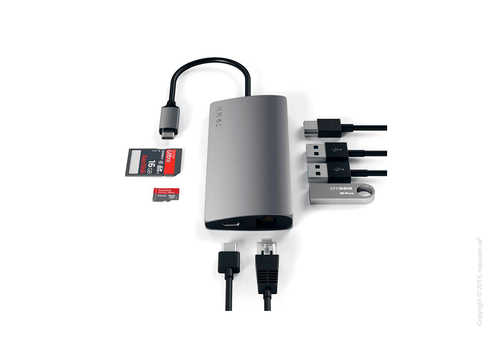 Адаптер Satechi Type-C Multi-Port Adapter 4K With Ethernet V2 Space Gray