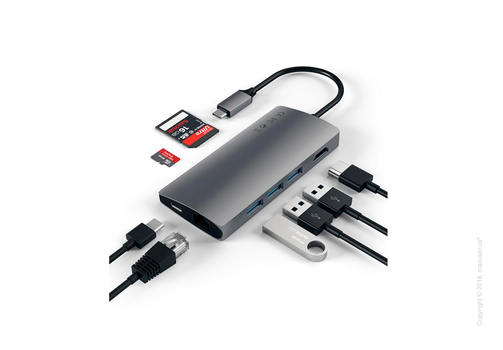 Адаптер Satechi Type-C Multi-Port Adapter 4K With Ethernet V2 Space Gray