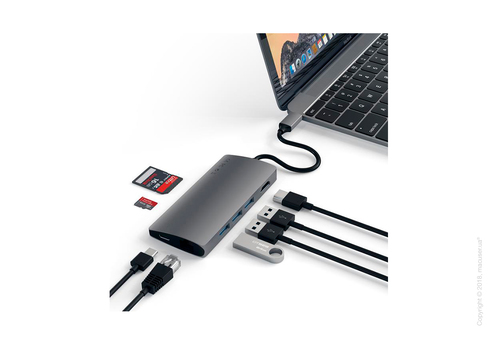 Адаптер Satechi Type-C Multi-Port Adapter 4K With Ethernet V2 Space Gray