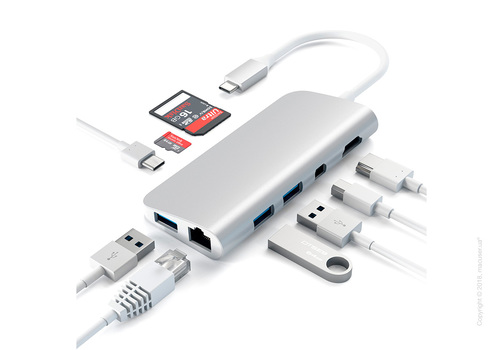 Адаптер Satechi Aluminium Type-C Multimedia Adapter Silver