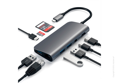 Адаптер Satechi Aluminium Type-C Multimedia Adapter Space Gray