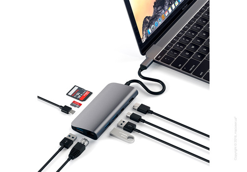 Адаптер Satechi Aluminium Type-C Multimedia Adapter Space Gray