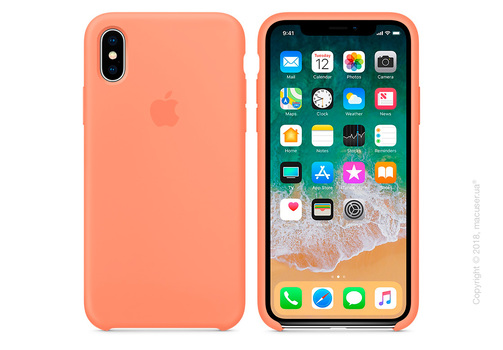 Чехол Apple iPhone X Silicone Case - Peach Copy