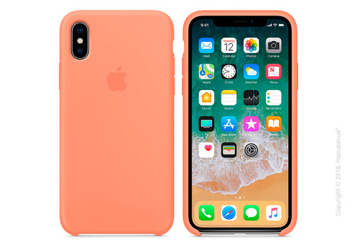 Чехол Apple iPhone X Silicone Case - Peach Copy