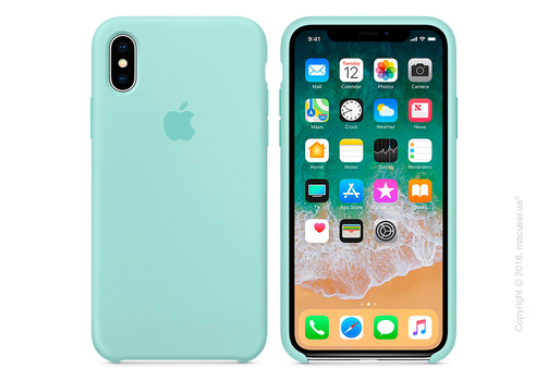 Чехол Apple iPhone X Silicone Case - Marine Green