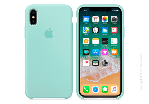 Чехол Apple iPhone X Silicone Case - Marine Green