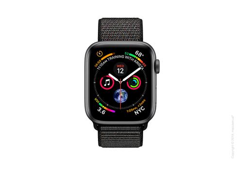 Apple Watch Series 4 GPS 44mm Space Gray Aluminum Case with Black Sport Loop