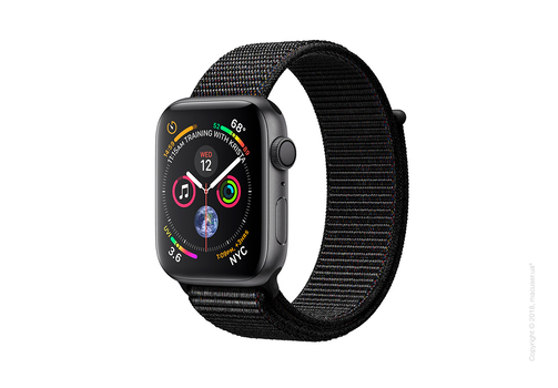 Apple Watch Series 4 GPS 44mm Space Gray Aluminum Case with Black Sport Loop