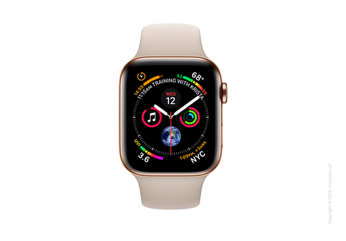 Apple Watch Series 4 GPS + Cellular 44mm Gold Stainless Steel Case with Stone Sport Band