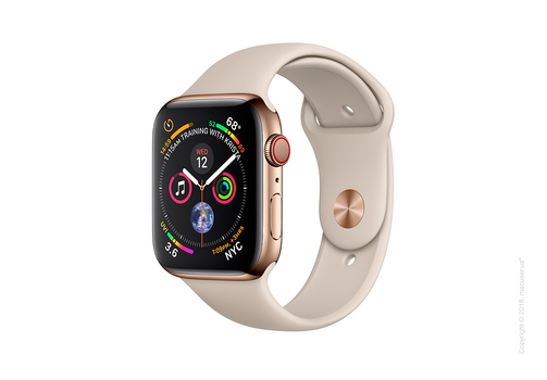 Apple Watch Series 4 GPS + Cellular 44mm Gold Stainless Steel Case with Stone Sport Band