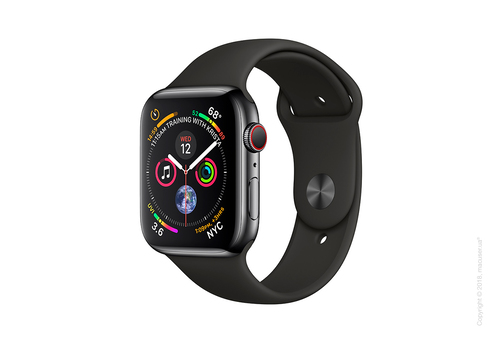 Apple Watch Series 4 GPS + Cellular 40mm Space Black Stainless Steel Case with Black Sport Band