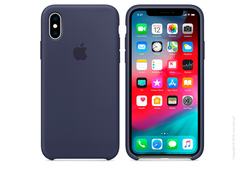iPhone Xs Max Silicone Case - Midnight Blue Copy