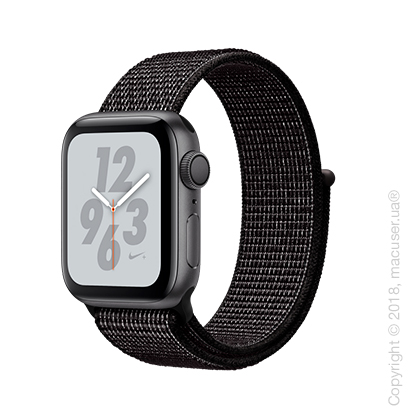 Apple Watch Series 4 GPS 40mm Space Gray Aluminum Case with Black Nike Sport Loop