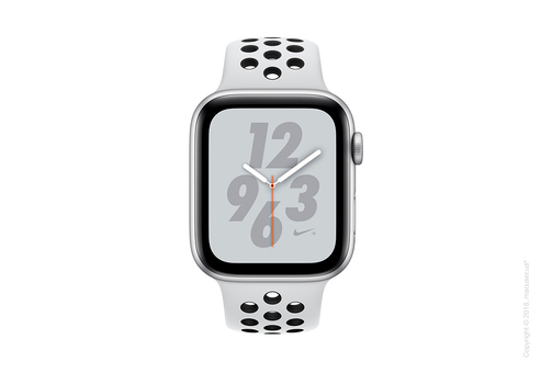 Apple Watch Series 4 GPS + Cellular 44mm Silver Aluminum Case with Pure Platinum/Black Nike Sport Band