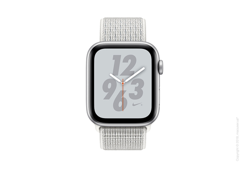 Apple Watch Series 4 GPS + Cellular 40mm Silver Aluminum Case with Summit White Nike Sport Loop