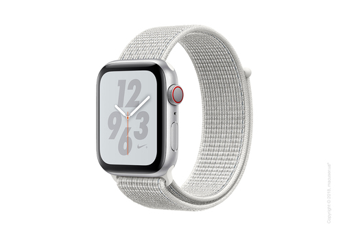 Apple Watch Series 4 GPS + Cellular 40mm Silver Aluminum Case with Summit White Nike Sport Loop