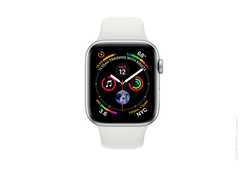 Apple Watch Series 4 GPS, Cellular 40mm Silver Aluminum Case with White Sport Band