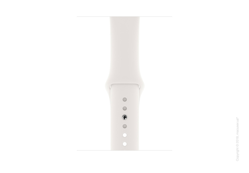 Apple Watch Series 4 GPS + Cellular 44mm Silver Aluminum Case with White Sport Band