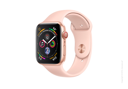 Apple Watch Series 4 GPS + Cellular 44mm Gold Aluminum Case with Pink Sand Sport Band