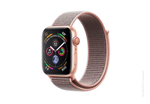 Apple Watch Series 4 GPS + Cellular 44mm Gold Aluminum Case with Pink Sand Sport Loop