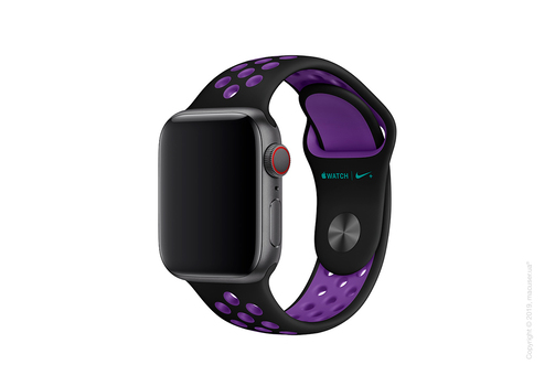 Спортивный ремешок Apple 40mm Black/Hyper Grape Nike Sport Band – S/M & M/L