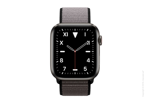 Apple Watch Edition GPS + Cellular, 44mm Space Black Titanium Case with Anchor Gray Sport Loop