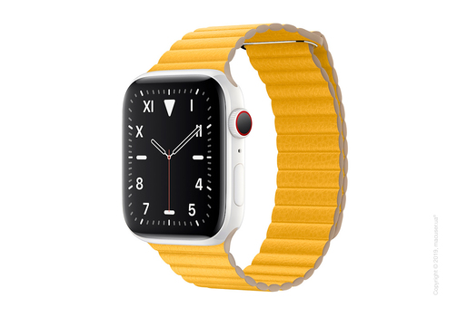 Apple Watch Edition GPS + Cellular, 44mm White Ceramic Case with Meyer Lemon Leather Loop