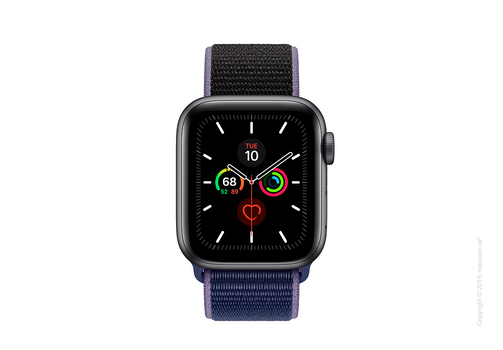 Apple Watch Series 5 GPS, 40mm Space Gray Aluminum Case with Midnight Blue Sport Loop