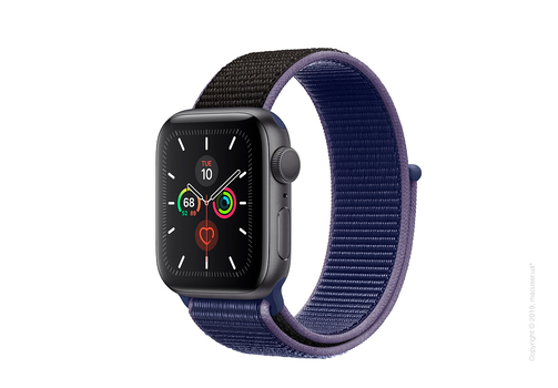 Apple Watch Series 5 GPS, 40mm Space Gray Aluminum Case with Midnight Blue Sport Loop
