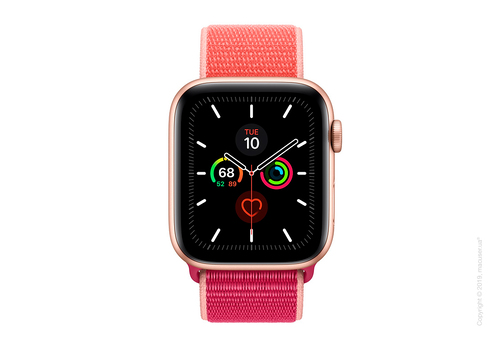 Apple Watch Series 5 GPS, 44mm Gold Aluminum Case with Pomegranate Sport Loop