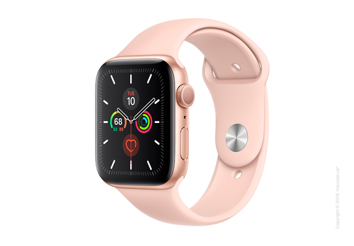 Apple Watch Series 5 GPS, 44mm Gold Aluminum Case with Pink Sand Sport Band