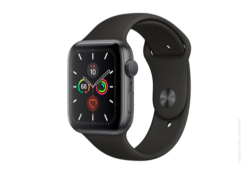 Apple Watch Series 5 GPS, 44mm Space Gray Aluminum Case with Black Sport Band