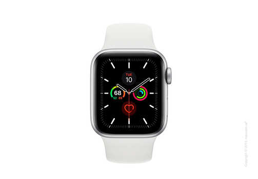 Apple Watch Series 5 GPS 40mm Silver Aluminum Case with White Sport Band